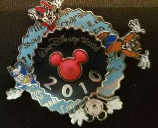 2010 Dated Year Pins - Donald, Minnie, Goofy, and Mickey Spinner - WDW
