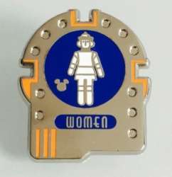 2017 Hidden Mickey - Signs - Space Mountain Women&#039;s Restroom - DLR