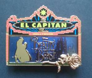 14220 - Grand Pin Trading Event - Beauty and the Beast Live Action - 5-Pin Set - El Capitan Theatre Marquee - Disney Studio Store Hollywood / Soda Fountain alternate image