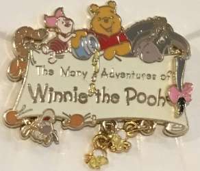 The Many Adventures of Winnie the Pooh Dangle Logo with Bees - MLT