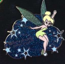 12398 - Where Dreams Come True - Pixie Dust Pins - Tinker Bell - Blue Cloud with Light Blue Stars alternate image