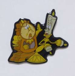 Beauty and the Beast 4-pin set - Lumiere and Cogsworth