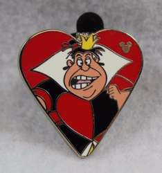 DLR Hidden Mickey Series 2013 Wave B: Alice in Wonderland Card Suits Collection - Queen of Hearts Heart - DLR