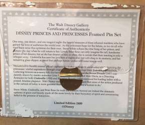 23465 - Disney Catalog Framed Sets - Disney Princes and Princesses Framed Pin Set - Disney Store US alternate image