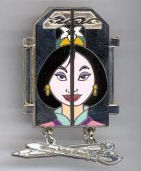'Journey Through Time Pin Event 2003 - Mulan Hinged Dangle - WDW'