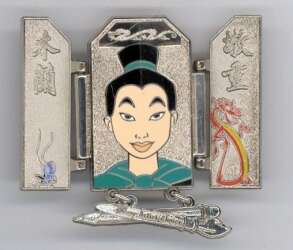 'Journey Through Time Pin Event 2003 - Mulan Hinged Dangle - WDW'