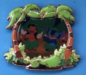 November 2017 Park Pack - Palm Trees Frame - Lilo and Stitch Hula Dancing - DSUS