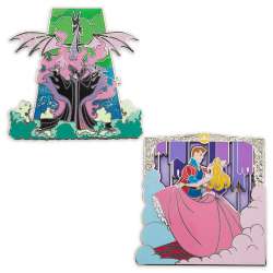 19064 - December 2017 Park Pack 4.0 - Sleeping Beauty Jumbo Pin Set - Limited Edition - Limited Edition - Disney Store US alternate image