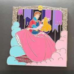 December 2017 Park Pack 4.0 - Sleeping Beauty Jumbo Pin Set - Limited Edition - Version #1 - Prince Phillip and Princess Aurora in Pink Dress - DSUS