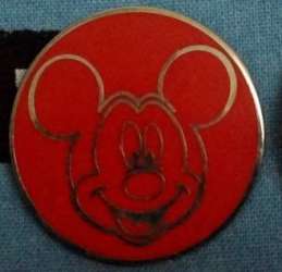 Disney Character Outline Circles Booster Set - Mickey Mouse Outline in Red Circle - MLT