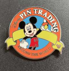 24847 - WDW Hidden Mickey Series 2008: Pin Trading Around the World - Orange Logo - Walt Disney World alternate image