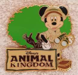 Click to view the Mickey in Safari Gear Holding Binoculars details