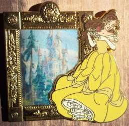 2837 - Beauty and the Beast - Belle Lenticular Magic Mirror Pin alternate image