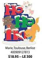 19827 - Christmas - Marie, Berlioz, and Toulouse Ho Ho Ho - Disney Studio Store Hollywood / Soda Fountain alternate image