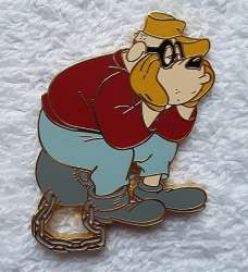 Cast Lanyard Refresh - Beagle Boy sitting on a ball and chain - DLP
