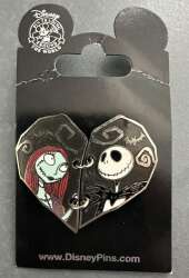 25802 - Connected Hearts - Stitched Heart -  Jack and Sally - Nightmare Before Christmas alternate image