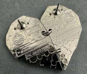 25802 - Connected Hearts - Stitched Heart -  Jack and Sally - Nightmare Before Christmas alternate image