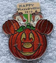 Chip and Dale w/ Mickey Pumpkin Head