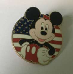 25692 - Patriotic Mickey - Jerry Liegh - Mickey Round American Flag - Disney Licensed alternate image