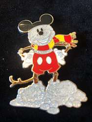 Snowman Characters Pin Set - Mickey Mouse Glitter Snowman - DSUS