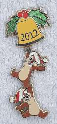 Chip and Dale hanging from bell