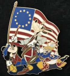 18766 - Patriotic Characters - Mickey, Goofy, Donald - Fab 3 - America on Parade - Bicentennial alternate image