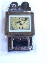 126 - Mickey's 75th Anniversary Pin of the Month - Mickey's 75th Anniversary Steamboat Willie - Walt Disney World alternate image