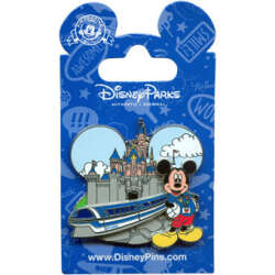 'Mickey Mouse and Monorail with Sleeping Beauty Castle - DLR'
