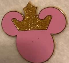 5553 - Minnie Icon - Pink Minnie Mouse Icon with Gold Glitter Crown alternate image