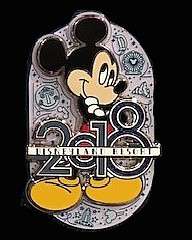21297 - 2018 Dated Year Pins - Mickey Mouse Arms Crossed Logo (Disneyland Resort) - Disneyland Resort alternate image