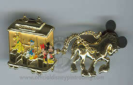 'Golden Vehicle Collection - Horse-Drawn Streetcar Mickey, Minnie, Donald &amp; Pluto - DLR'