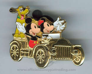 'Golden Vehicle Collection - Horseless Carriage Mickey, Minnie, and Pluto - DLR'