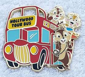 Chip, Dale and Clarice on Hollywood tour bus