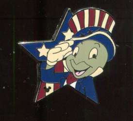8743 - DLR Hidden Mickey Series 2009: Patriotic Star Salute Collection - Jiminy Cricket - Disneyland Resort alternate image
