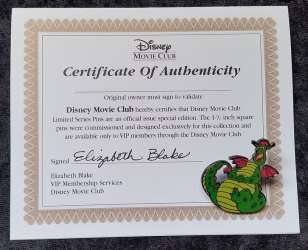 7212 - Disney Movie Club - Disney Movie Club Exclusive Pin #29-Pete’s Dragon Elliott - Disney Movie Rewards alternate image