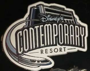 18539 - Disney's Contemporary Resort - Monorail and Building Logo (White and Black Version) - Walt Disney World alternate image