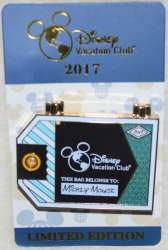 21555 - 2017 DVC Luggage Tag Pin - Mickey Mouse and Minnie Mouse Driving alternate image