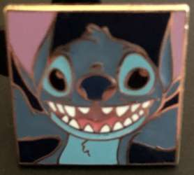 Tangram Pin Set - Mickey Mouse and Friends - Stitch ONLY (Blue Square) - MLT