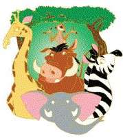 Pumbaa and Timon Stained Glass