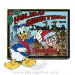 'Holiday Greetings Postcard 2007 - Donald Duck - DLR'