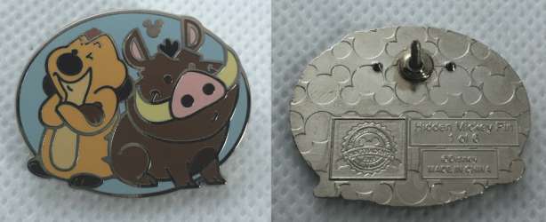 30565 - DLR Hidden Mickey Series 2019 Wave A: Disney Duos - Timon and Pumbaa - Disneyland Resort alternate image