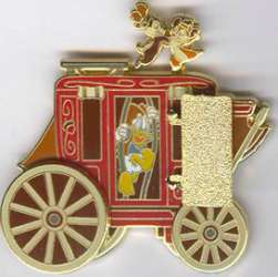 Chip & Dale atop a Stagecoach with Donald Inside