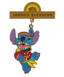 Bellhop Stitch Dangling From Service Elevator Sign