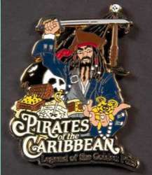 9134 - Pirates of the Caribbean - Legend of the Golden Pins - Logo Pin - Disneyland Resort alternate image