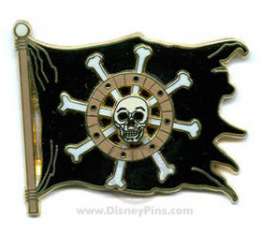 8295 - Pirates of the Caribbean - Pirate Skull Flag with Spinning Wheel alternate image