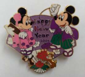 Happy New Year 2004 - Minnie & Mickey