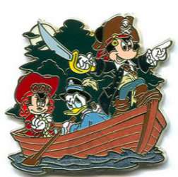 Pirates of the Caribbean - Mickey, Donald and Minnie in Boat