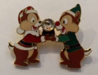 Chip and Dale - Holiday Attire with Snowglobe