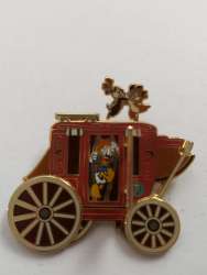 Chip &amp; Dale’s Wild Wild West Pin Adventure - Chip &amp; Dale atop a Stagecoach with Donald Inside - DLR