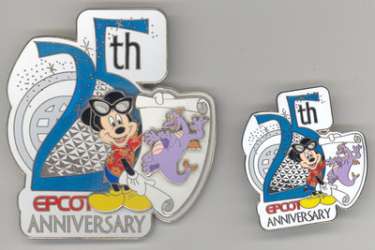 EPCOT 25th Anniversary - WDW - Cast Member - Epcot 25th Anniversary - Mickey &amp; Figment - WDW